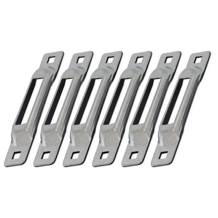 Snap-Loc Snap-Loc SLSZ6 E-Track Single Strap Anchors - Zinc Plated; Pack of 6 SLSZ6